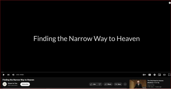 ✝️ #Finding the #Narrow_Way to #Heaven | #John_MacArthur’s | Pastor of 55 years California | 🇺🇸 #Grace_to_You.

Open your Bible to Matthew 7 Matthew 7

..THE 🇮🇱 #JEWS OF #JESUS #DAY WERE PART OF #religion of #human_achievement 🏆 🤑 and the #Lord began his #ministery by 
going into their #temple the most #sacred_place and
calling #it a #den_of_thieves and throwing people out did the same thing at the end
of his ministry #three years later he went into the temple and started #throwing_out the #money_changers and the
#buyers and #sellers and he said you've turned this which is supposed to be a
#house_of_prayer into a #den_of_thieves your religion is so #bad [THE #JEWS] jesus said that
not one stone is going to be left on another of this great temple that #Herod had built it's all gonna come #crashing_down 
#judgment will come and it came in 70 #AD when the #Romans came #sacked_Jerusalem and #leveled that #temple as
Jesus said would happen Jesus basically in the #Sermon on the #Mount earlier
#attacked the #prayers of the #Jews he attacked the #arms or the #giving of the Jews
he attacked their #ceremonies he attacked their #forms of #worship all of which were
#designed to earn God's #favor by some #work that they were doing #Romans 10:3