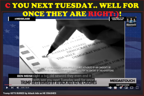♀️ The #C WORD? #Trump GETS BURIED ⚰️ by Attack Ads as HE CRASHES 💥  | Nov 5, 2024

#THANKYOU_LADIES! ♀️

#MeidasTouch host Ben Meiselas reports on the final #attack_ads of the #presidential race that are ♀️ #crushing Donald #Trump. 

https://youtu.be/lF74PehPzGw

📛 DISCLAIMER: We Cover the 'Way' the #News is #COVERED_UP! 👿 

🔴 The #Next #Global_Superpower Isn't Who You #Think 🧠  

WHO is TastingTraffic.com? | The NEW DIGITAL GLOBAL ORDER | NO NATIONALITY LEFT BEHIND | COMING SOON! 🌐 🌏 🌍 🌎 🗺️ 

🔴 The Next #Global_Superpower Isn't Who You Think 🧠 https://youtu.be/uiUPD-z9DTg

~Give a Man a Gun 🔫, HE Will Rob a Bank 🏦 ; Give a Man a Bank; HE Will Rob the World~ #JP_MORGAN
🌏 🌍 🌎

~Give a Man a Gun HE Will Rob a Bank; Give a #GOOD_MAN a Bank; HE Will #SOLVE_WORLD_HUNGER~ #TASTINGTRAFFIC_LLC
🥓 🍞 🌶️ 🐟 🥑 🍗 🍊 🍕 🍉 🌽 🍐 🍈 🍑 🍅 🍟 😋

💼 JOBS FOR ALL = UNLIMITED OPPORTUNITIES FOR ALL GLOBALLY!